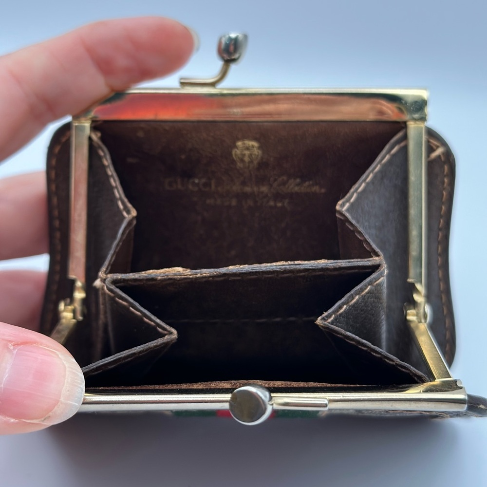 Gucci vintage sherry line kisslock Coin Purse - Picture 4 of 12